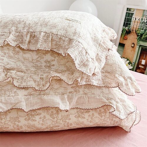 Ins Style Fresh Retro Simple Pure tton Class A Double Yarn B