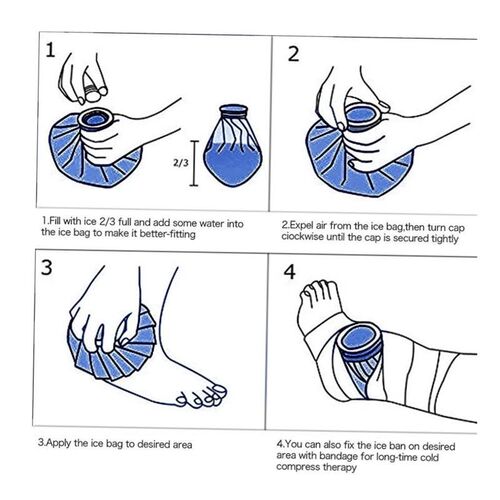 1Pcs Ice Bag Reusable Fixing Band Bandage Cold Pack Hot Wate