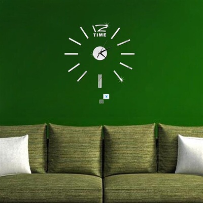Modern Design Mini DIY Large Wall-Clock Sticker Mute Digital
