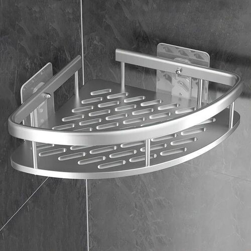 Stainless Steel Tension Mounted Shower Caddy, Wall Corner Sh