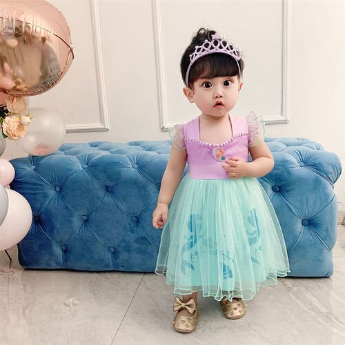 Kids Baby Snow White Dress Children Cosplay Dress Elsa Merma