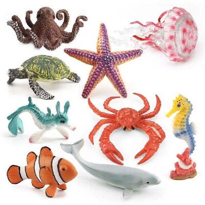 Vivid PVC Ocean Animals Ornaments Multicolor Decoration