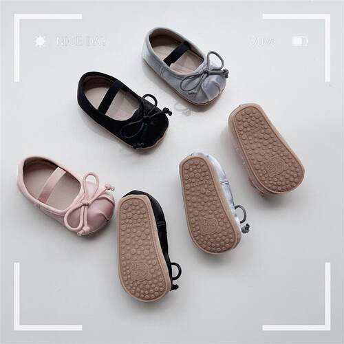 Baby Soft Sole Shoes 女宝宝公主学步鞋软底松紧带防掉跟