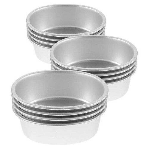 12PCS Baking Molds Anodized Aluminum Alloy Cake Pudding