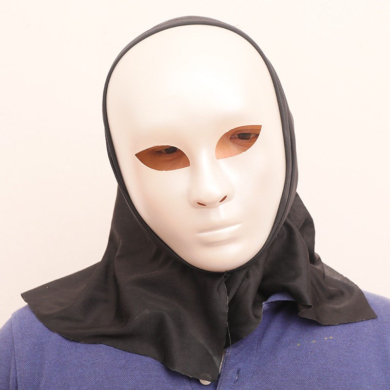 Wholesale Halloween party full face masks, white masks, bla图片