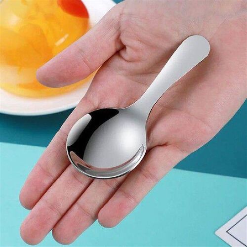 Cute 304 Stainless Steel Short Handle Round Head Spoon Baby