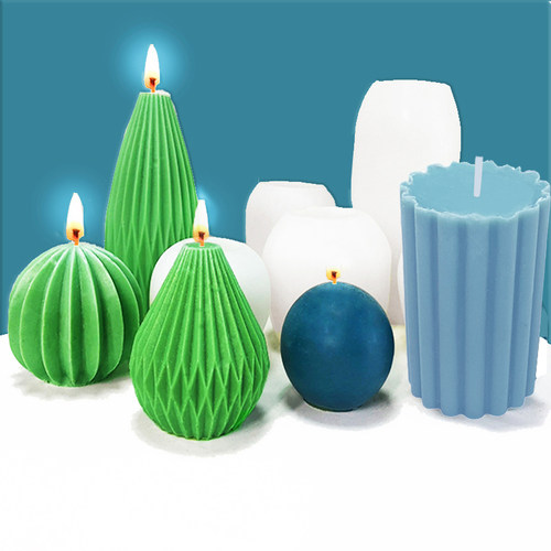 Silicone Candle Making Mold Geometric 3D Shape Resin Epoxy C