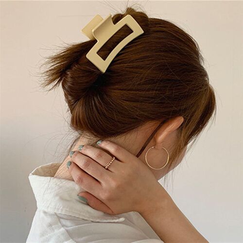 1Pc Korean Solid Hair Claws Elegant Clear Acrylic Hair Clips