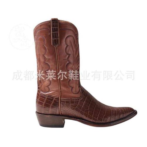 @Mens round head artificial Pu mens leather boots sleeve i