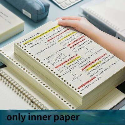 A4 A5 B5  Loose Leaf Notebook Refill Spiral Binder 26 Holes