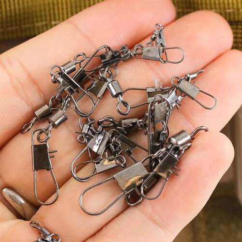 FishTrip Fishing Swivel Snap Rolling Swivel with Interlock S