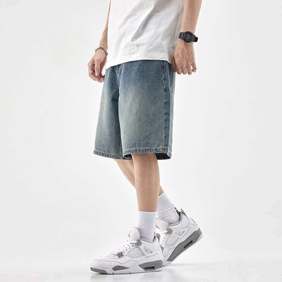 Bumi House Mens# Summer New Denim Shorts Mens Fashionable