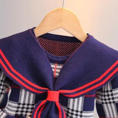 Toddler Girl Sweater Dress 2023 New Autumn Winter Warm 0-7Y