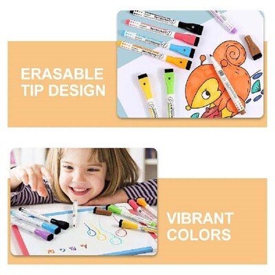 8 Pcs Magnetic Whiteboard Pen Dry Erase Markers Wipe Fine