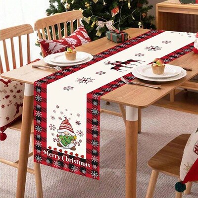 Christmas Table Runner Merry Christmas Decoration for Home X