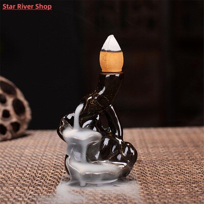 Waterfall Incense Burner Backflow Mini Buddha Censer Backflo