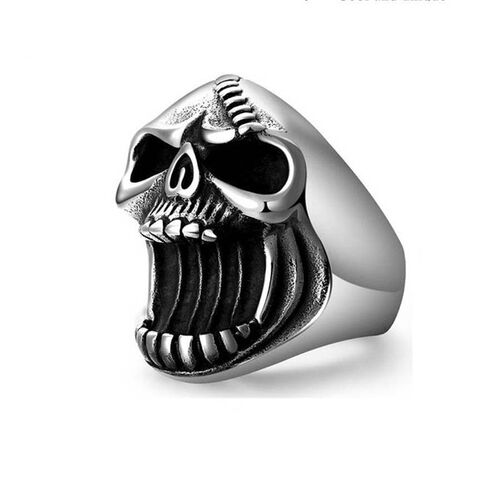 Cool Bottle Opener Ring For Men Hip-Hop Mens Metal Skull Ri
