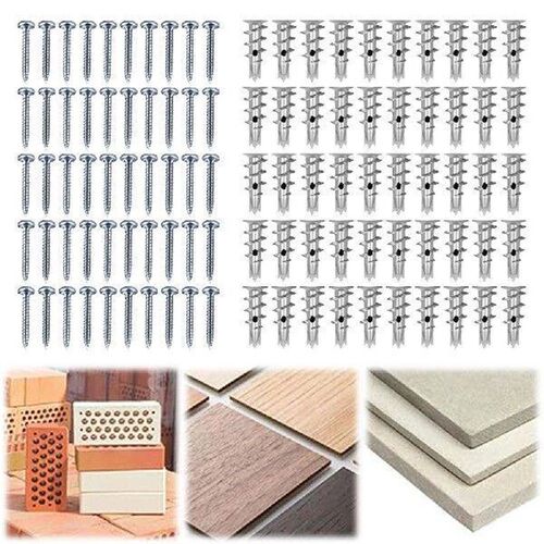 50Pcs Zinc Self Drilling Drywall Anchors Metal Wall Anchors