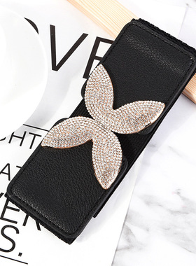 Fashion Metal Buckle Womens Elastic Wide Girdle Decoration