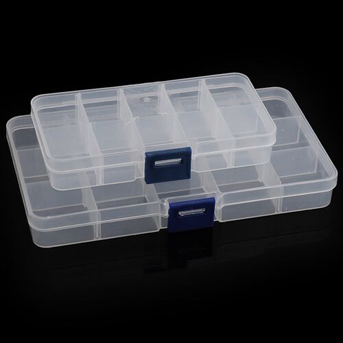 Container Plastic Box Practical Adjustable Compartment Jewel