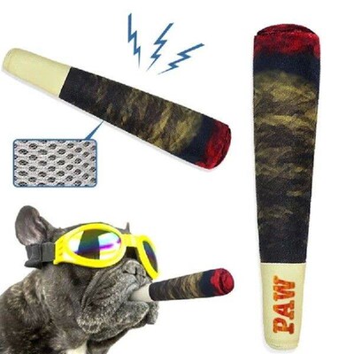 Plush Realistic Cigars Pet Toy for Chewing Teeth Cleaning