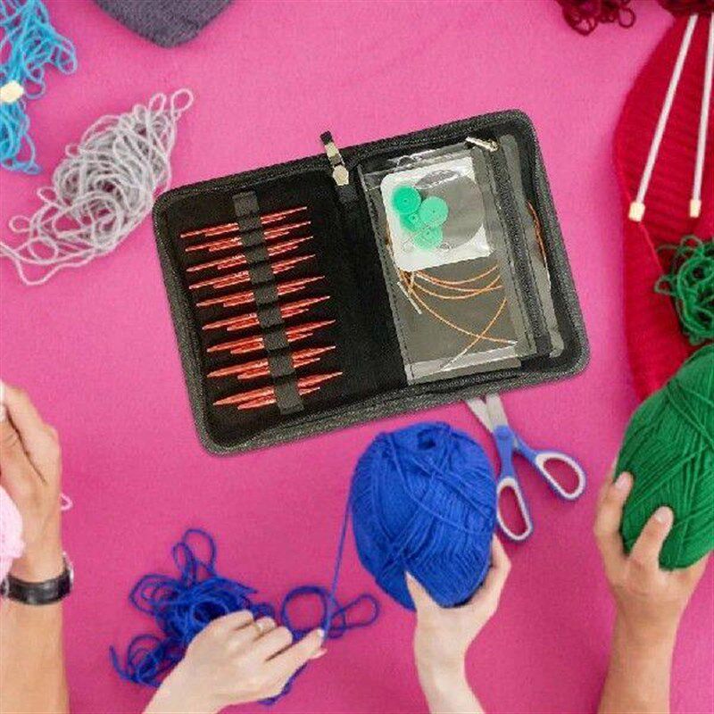 1 Set Circular Needle Removable Aluminium Circular Crochet - 实物图