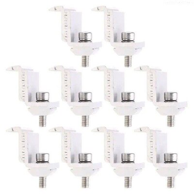 10Pcs Solar Panel Mounting Bracket Clamp Photovoltaic
