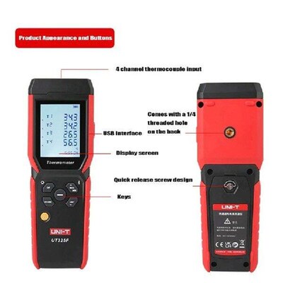 UNI-T UT325F Four-Channel Thermocouple Thermometer