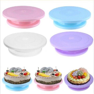 Plastic Cake Plate Turntable Rotating Anti-skid Round Cake