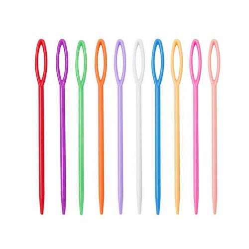 9cm Mixed Color Plastic Knitting Needles Wool Yarn Needle Cr