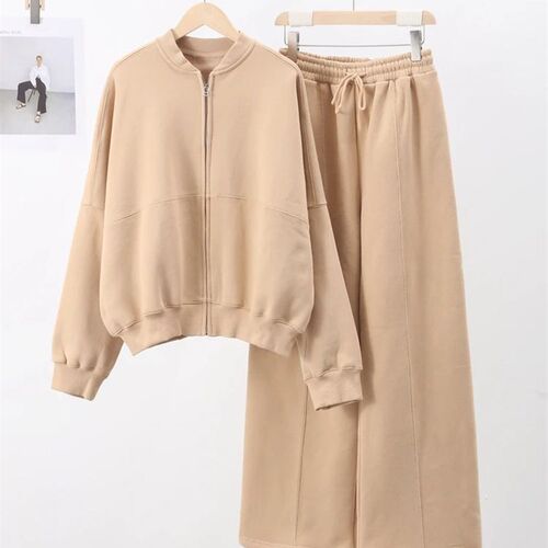 Casual Sweatshirt Pants Sets Women Loose Long Sleeve Top Hig