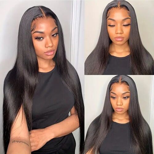 Lace 13*4 Fashion Long Straight Hair Wig Front Lace Split Fi