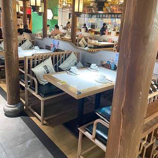 茶餐厅西餐厅湘菜馆茶楼桌椅组合甜品店饭店中式餐厅卡座靠墙沙发