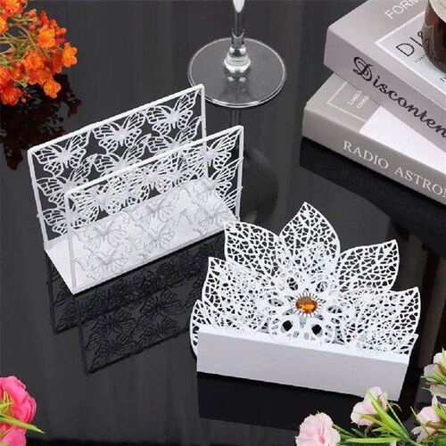 Storage Box Hollow Floral Paper Dispenser Tissue Box Napkin