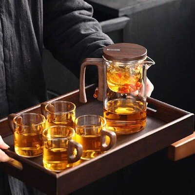 520ML Glass Teapot Water Separation Inner Container One