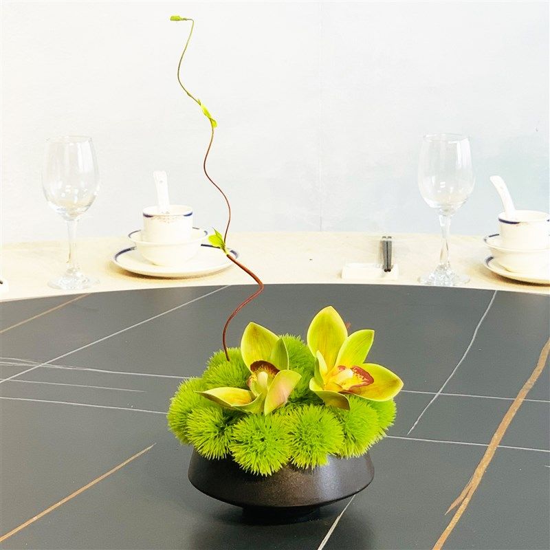 酒店大圆桌中间转盘摆花餐桌摆件仿真桌花餐厅装饰品饭店桌子摆设,家居饰品,餐桌花艺,淘宝优惠券,粉丝福利购,淘宝优惠卷