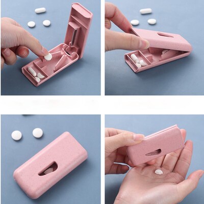 1pc Mini Useful Portable Medicine Pill Holder Tablet Cutter