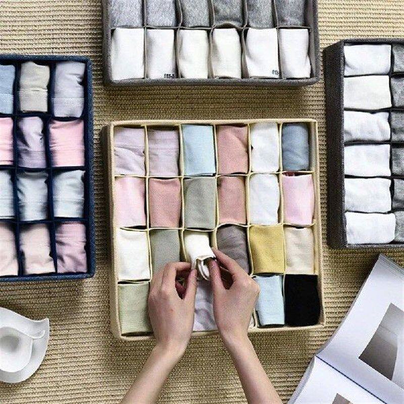 Storage Boxes Underwear Divider Drawer Lidded Closet - 实物图