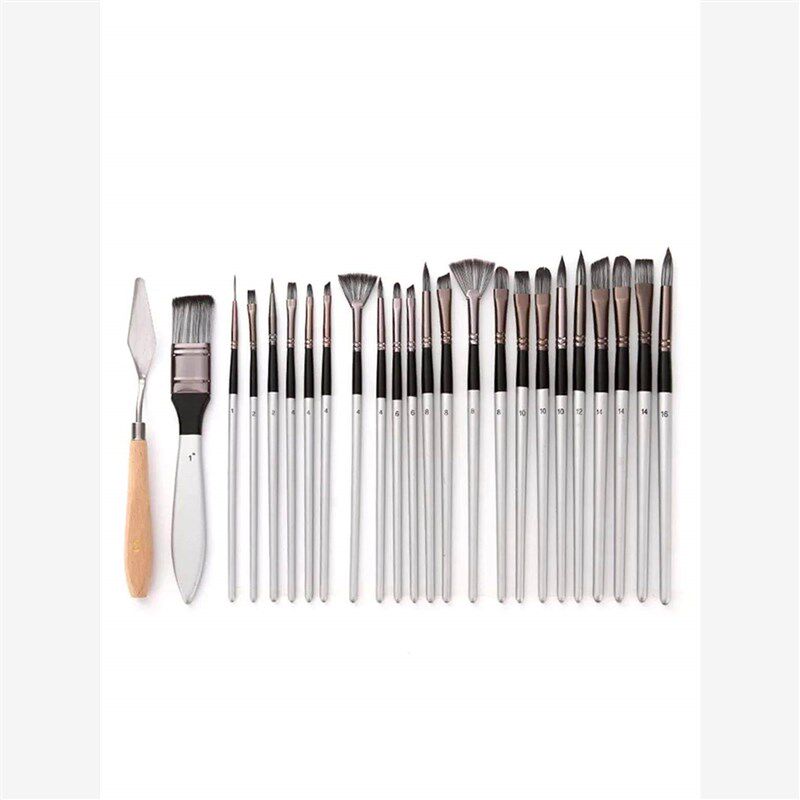 Bview Art 24 Pieces Paint Brush Set Enhanced Synthetic Brush