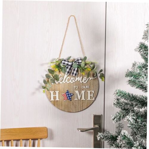 2024new wooden welcome doorplate Christmas Halloween