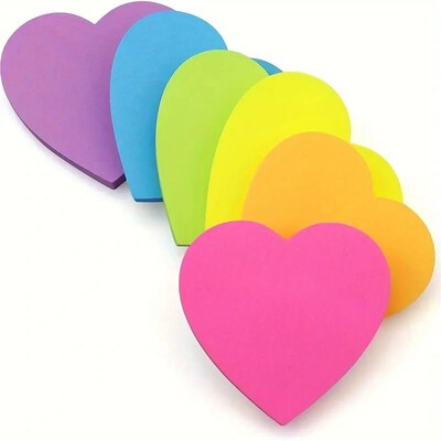 8 Colors Sticky Notes Notepad Office Bookmark Cute Heart Sha