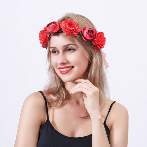 Girl Bride Flower Crown Hair Band Wedding Floral Headband