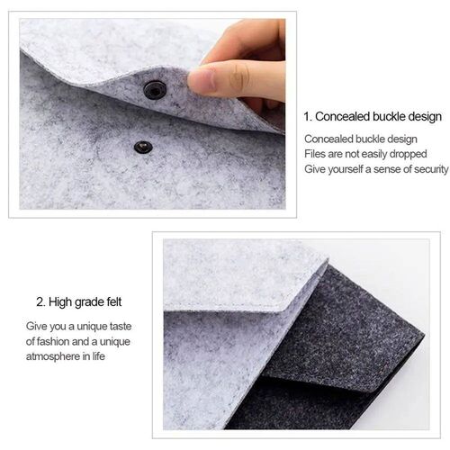 A4 Felt Folder Portable Felt With Buckle Portfolio Case Larg