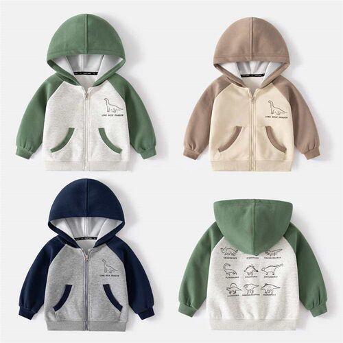 Spring Childrens Wear Boys Childrens Dinosaur Knitted Swea