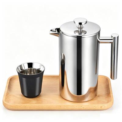 French Press Coffee Maker Double Insulated No Coffee Ground