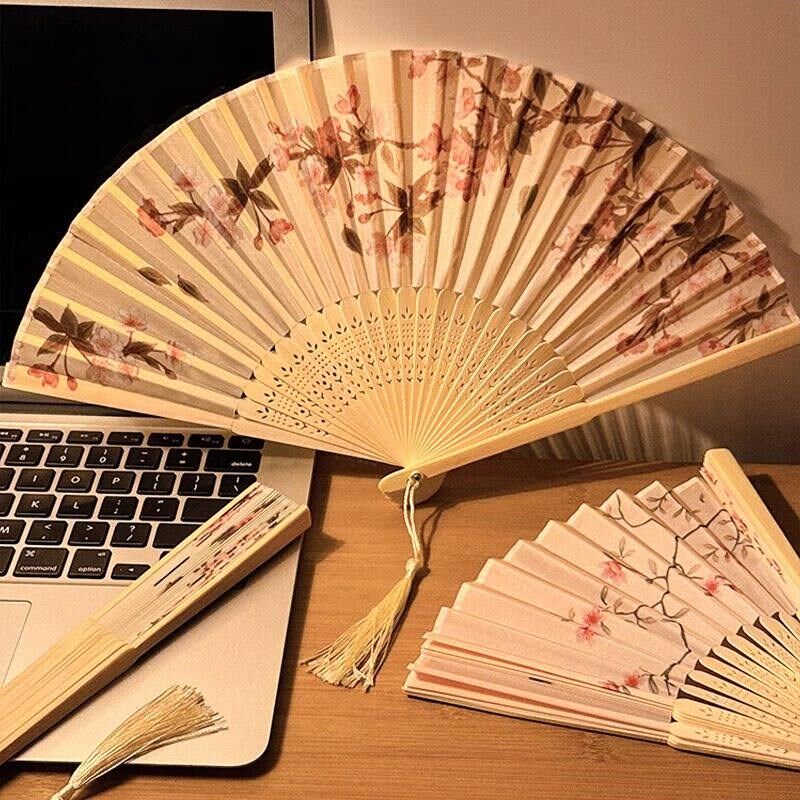 工厂好物扇子国风新中式折扇夏天汉服旗袍马面裙配饰舞蹈扇随身可图片
