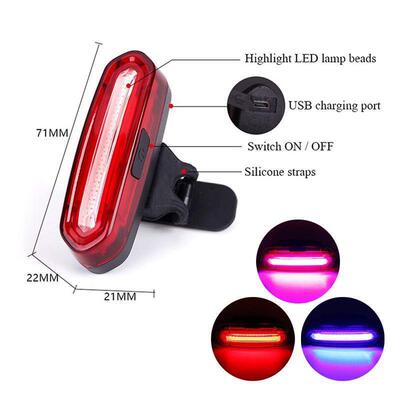 1pcs Bike Lights Rechargeable 300 Lumens Bicycle LED Lights