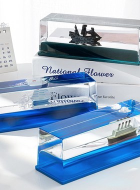 小船励志摆件男生电脑书桌面儿童男孩房间装饰品学习自律加油卧室