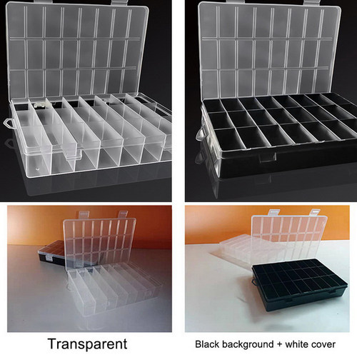 Transparent Plastic Organizer Box Beads Storage Pearl Box Pi