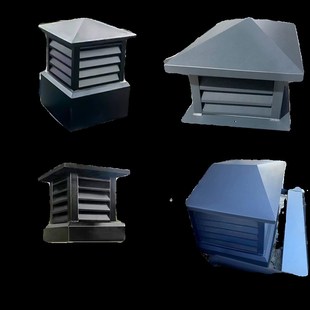 铝合金烟囱帽排烟透气不锈钢防风罩防雨倒灌定制别墅百叶中式雕花